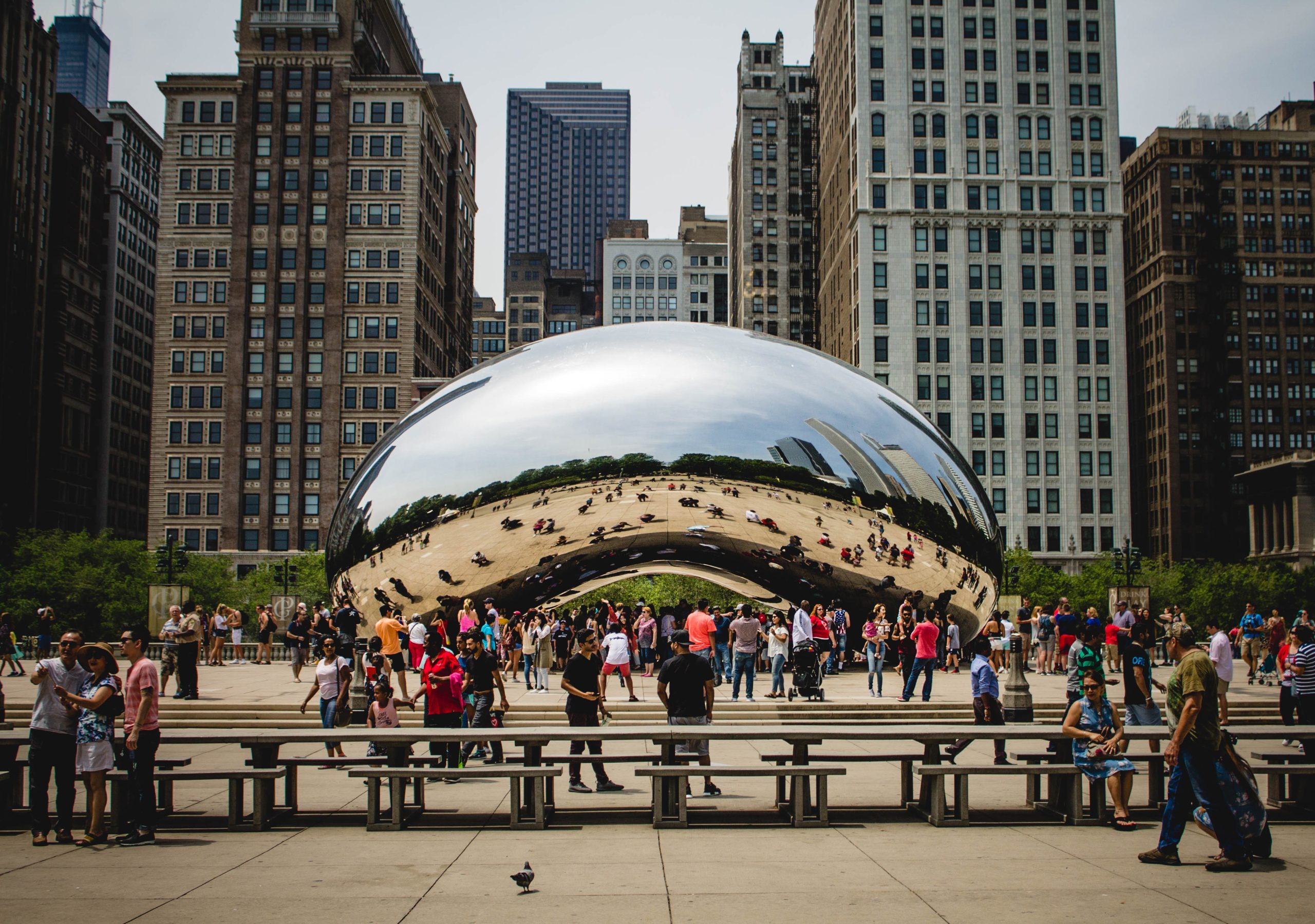 Statue of the Cloud Gate in Chicago