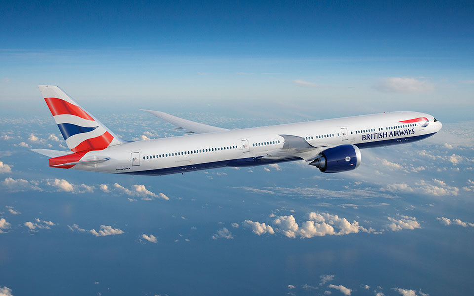 British Airways aircraft during flight